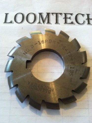 USED  INVOLUTE GEAR CUTTER #3 16P 35-54T  1&#034;bore Brown And Sharpe