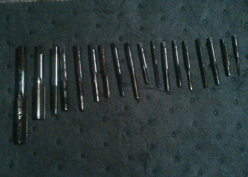 LOT OF 18 VINTAGE HAND TAP DRILL BIT 1/2 - 2/56 wiley &amp; russell, j. Bath, winter