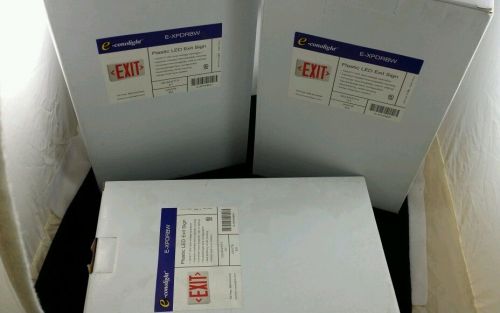 NEW Econolight Red LED  Emergency Exit Lighting Fixture LOT OF 3 BNIB