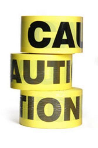 12 Rolls CASE Yellow CAUTION Tape 3&#034;x500&#039; Barrier Tape