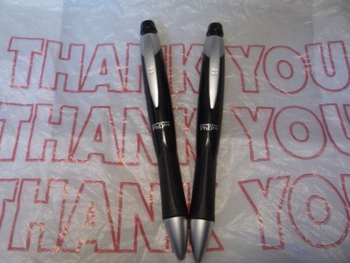 2 Papermate PHD Ultra 0.5 Refillable Mechanical Pencils w/pocket clips - Black