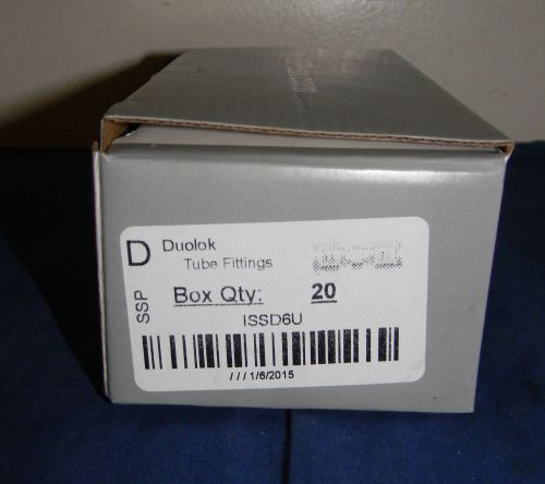 SSP Duolok Union, 3/8 Tube Fitting x 3/8 Tube Fitting, 316 SS - Box Qty: 20
