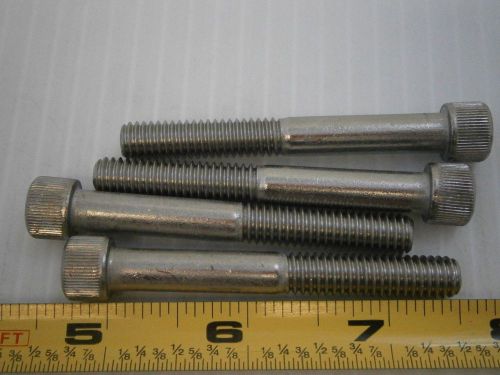 5/16-18 2-1/2&#034; L Socket soc cap stainless steel ss machine screw Lot of 10 #1492