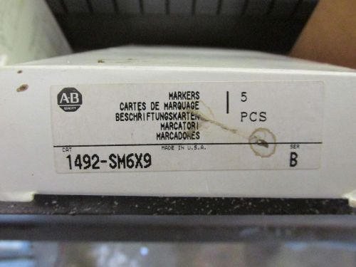 (5) NIB Allen-Bradley Markers 1492-SM6X9