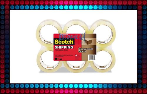 Scotch 3750 Commercial Grade Packaging Tape 1.88&#034; x 54.6 yds Clear 6 Pack