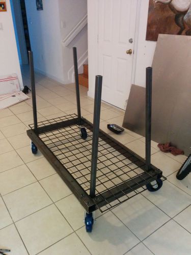 Grid Panel Cart Trolley Heavy Duty 1500LB Capacity Gridwall Slatwall Slat Grid