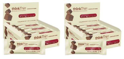 thinkThin Chocolate Fudge 60g bars (Pack of 10) , 2 Pack