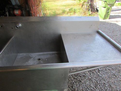 Stainless 2 Two Double Bay Compartment Sink with 1 side drainboard