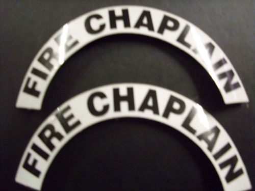 CRESCENTS  PAIR FIRE CHAPLAIN  FOR FIRE HELMET OR HARDHATS