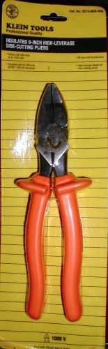 Klein D213-9NE-INS 9 inch High Leverage Side-cutting Pliers, New, FREE SHIP USA