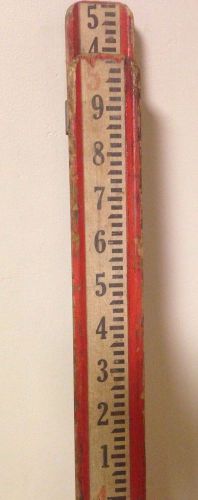 Vintage Hardwood Survey Measuring Rule Rod Pole