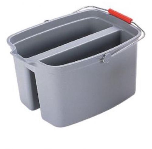Rubbermaid Commercial Products Brute 19 Qt. Gray Double Pail Cleaning Bucket