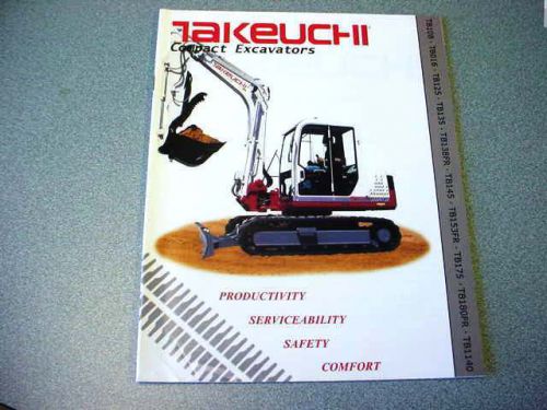 Takeuchi Compact Excavators Brochure