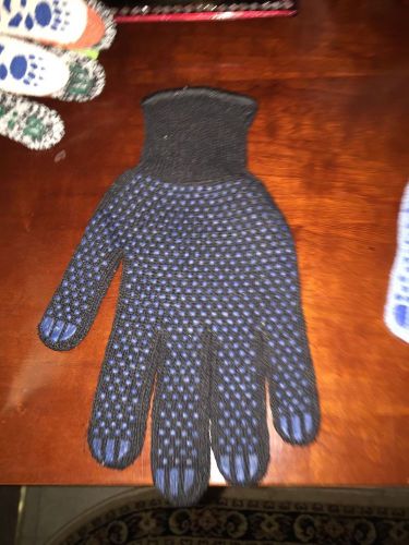 Cotton knitted work gloves with gripped PVC dots., different colors.12 pairs lot