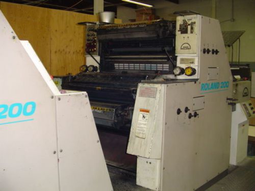 Used 20.50&#034;x29.125&#034; 1996 man roland r204 h ob 4 color printing machine for sale