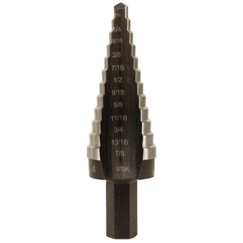 Unibit 10234 unibit4 3/16&#034; to 7/8&#034; 3/8&#034; shank step drill bit (pack of 10) for sale
