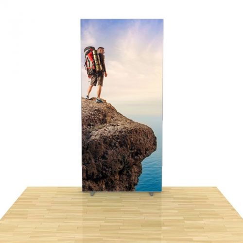 Fabric Frame Free Standing with Feet &amp; Graphic 24&#034; X 48&#034; Double-Sided.