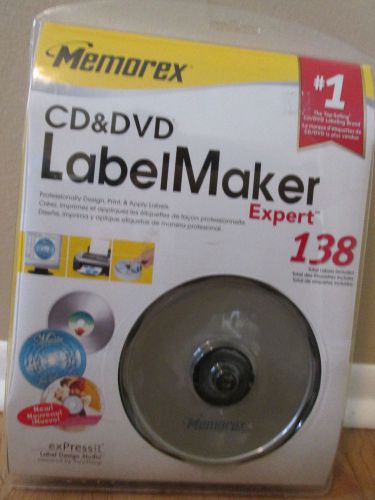 Memorex CD &amp; DVD Label Maker Expert 138 NEW SEALED FREE FAST PRIORITY SHIPPING