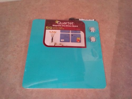 Quartet Magnetic Dry-Erase Boards, Tin Square, 12 x 12 Inches, Blue