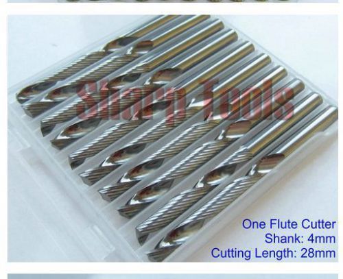 10pcs 4*28MM carbide Single Flute MDF PVC Board Acrylic CNC router bits