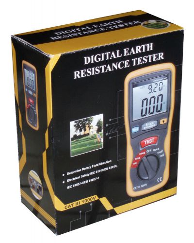 CEM DT-5300 Digital Earth Ground Resistance Tester Ohm DC AC Volt Meter w/ Bag