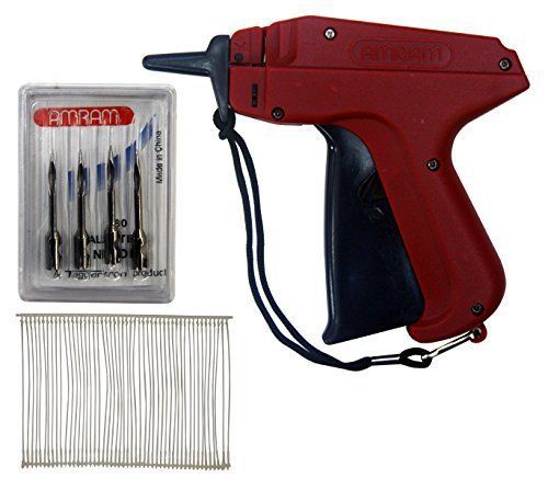 Amram tagger standard tag attaching tagging gun bonus kit with 5 needles and 2&#034; for sale