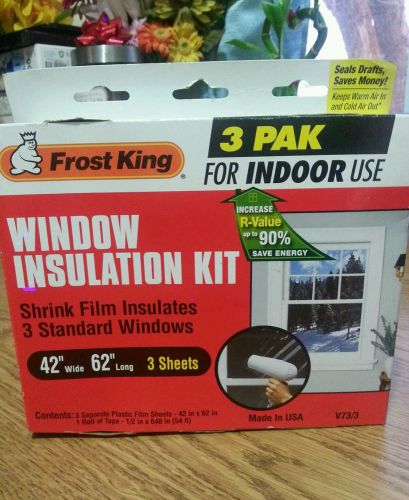 Frost King Indoor Window Insulation Kit V73/3 42&#034;x62&#034; 3Sheets