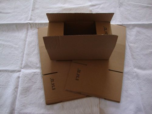 3 Brown Corrugated Shipping Box 8x4x3 Sunglasses Cardboard Carton Packing Mailer