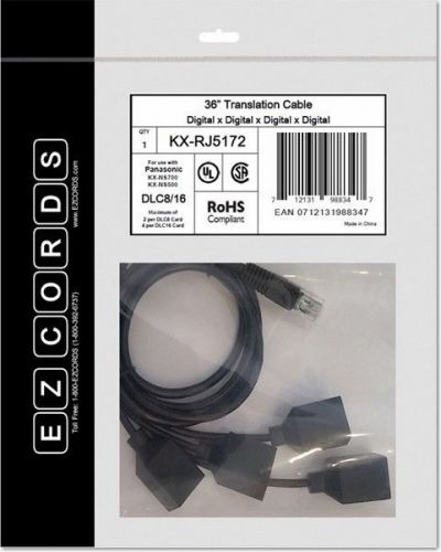 Ezcords ezc-kx-rj5172 digital extension 4 port translation cable for sale