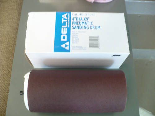 DELTA  4X9&#034; PNEUMATIC SANDING DRUM AND SLEEVE NEW IN BOX.