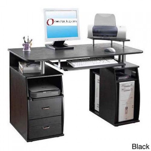 Office Computer Laptop Wooden Desk Study Table Workstation Home Furniture Black