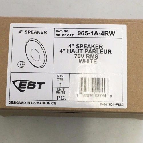 NEW EDWARDS 965-1A-4RW - 4&#034; CONE SPEAKER 70VRMS (WHITE)
