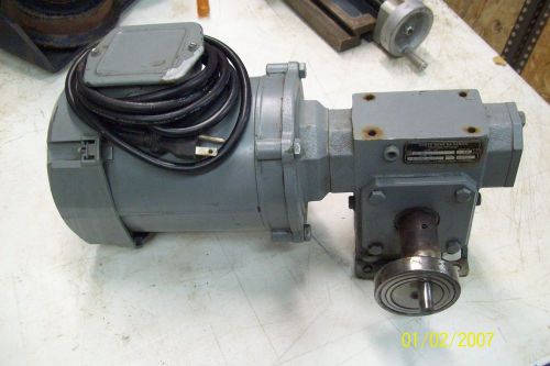 GE 1/4 HP 1725 RPM AC MOTOR 5KC32GNB437X WITH GROVE 25:1 GEAR SP20ZF-2