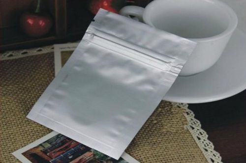 8.5*14cm Pure Aluminum Flat Foil Zipper Package Bag Ziplock Food Powder 100PCS