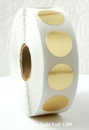 240 3/4&#034; Gold Silver White Fluorescent Wafer Seals Labels Color code Dots Choice