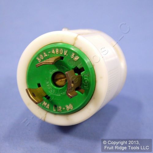 Leviton Turn Locking Plug Twist Lock NEMA L12-30P 30A 480V 3 Phase Bulk 71230-P