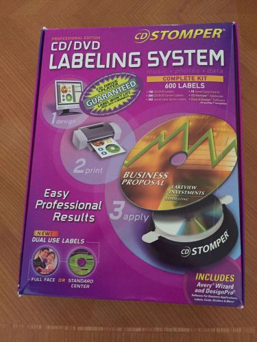 STOMPER DVD/CD Labeling System Professional Edition w/Software &amp; TONS of LABELS