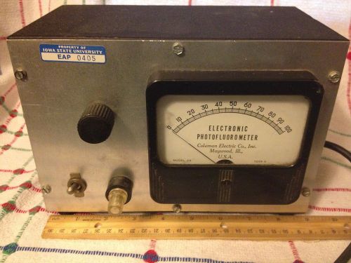 Vintage Coleman Electric Co. Mod. 29 Electronic Photofluorometer - PARTS/RESTORE