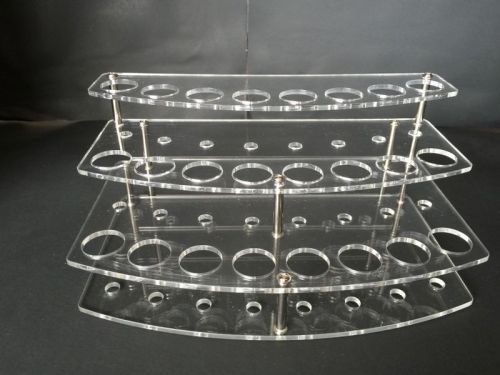 (4 Pack) 3 Tier Acrylic Display 24 Hole  Makeup/Merchandise Assembly Required