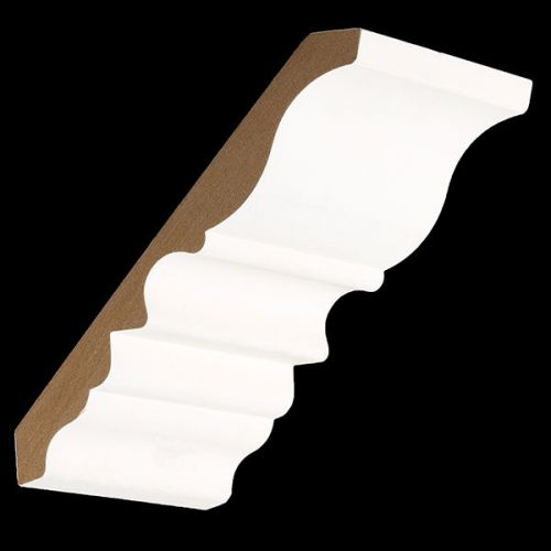 7&#034; Inch Ultra Primed Smooth MDF Crown Molding Ceiling Moulding Trim - 8ft Pieces