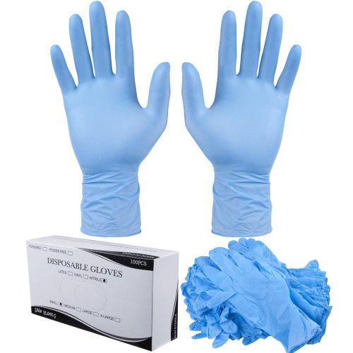 Yescom Set of 200 Pcs Industrial Powder Free Nitrile Rubber Disposable Gloves