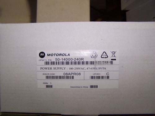 NEW IN BOX MOTOROLA 50-14000-240R SLOT CRADDLE POWER SUPPLY 8V/5A
