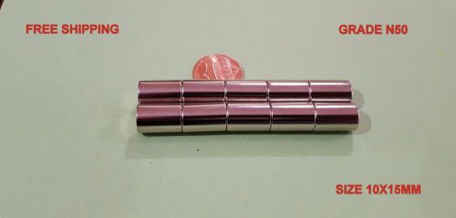 10pcs. N50 Nickel Plated 10x15mm 3/8&#034;x9/16&#034; Neodymium Magnets