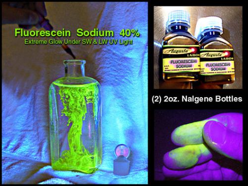 FLUORESCEIN Na / UV Ultraviolet Dye Tracer - 8oz./ 40% / Glows Brilliant Green