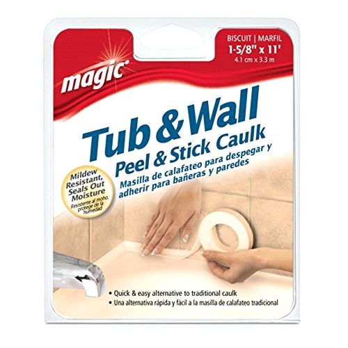Magic tub wall peel stick biscuit caulk 1 5 8 11 new american 436pk and siliconi for sale