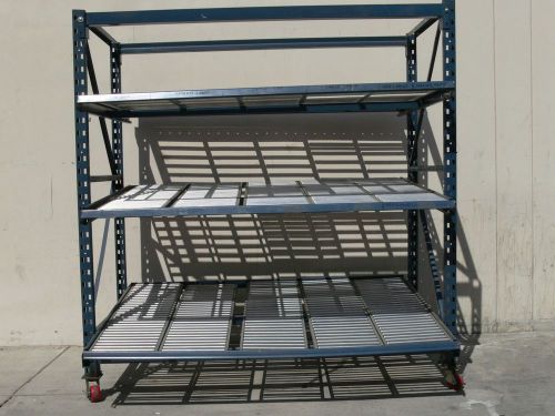 Gravity flow pallet rack carton shelving roller system, 90&#034; x 53&#034; x 94&#034; for sale