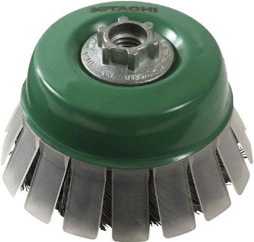 Hitachi 729213 3-Inch Crimped Carbon Steel Wire Cup Brush with Guard,