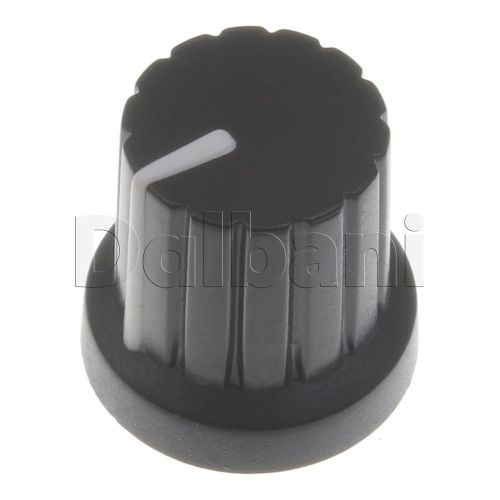 5pcs @$3 HJ-117 New Push-On Mixer Knob Black with White Stripe 6 mm Plastic