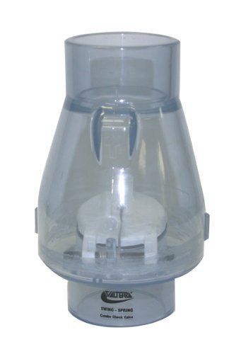 Valterra 200-c20 pvc swing/spring combination check valve, clear, 2&#034; slip pools, for sale