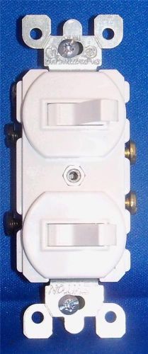 LEVITON COMBINATION TWO SWITCHES WHITE 15 AMP NEW IN BOX WITH INSTRUCTIONS